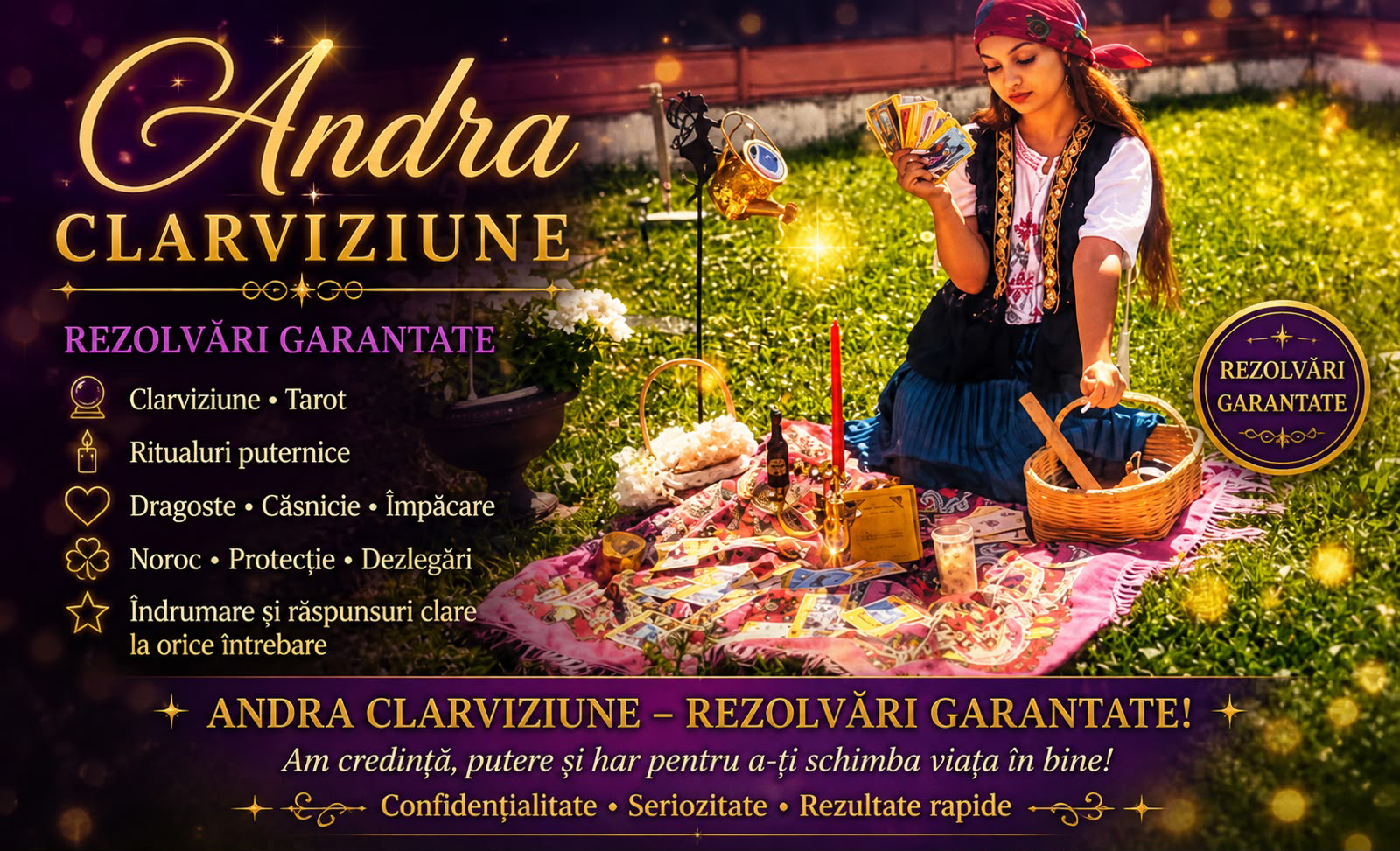Astrolog Andra — clarviziune, tarot și ritualuri
